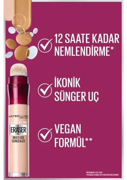Maybelline New York Instant Anti Age Eraser Kapatıcı - 00 Ivory Concealer - 2