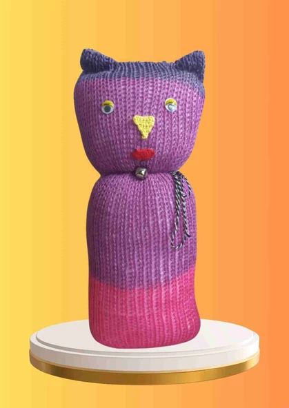 Tıkırık Örgü Yastık Uyku ve Oyun Arkadaşı Pembeş - 45 cm - 2