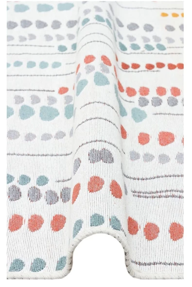 MCN Tekstil Yıkanabilir Çift Taraflı Modern Desenli Dokuma Kilim 'DAL' - 4