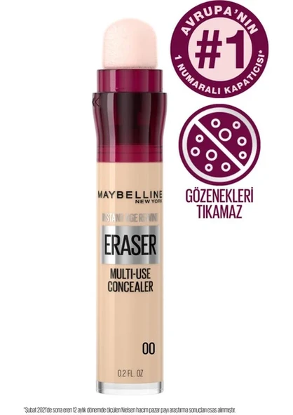 Maybelline New York Instant Anti Age Eraser Kapatıcı - 00 Ivory Concealer