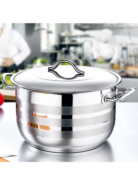 OMS 2005 Mat Şerit 24X14 cm Çelik Tencere - 2