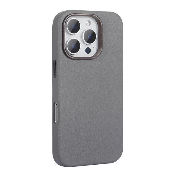 Apple iPhone 16 Pro Kılıf Magsafe Şarj Özellikli PU Deri Redclick Adora Kapak - Resim 4