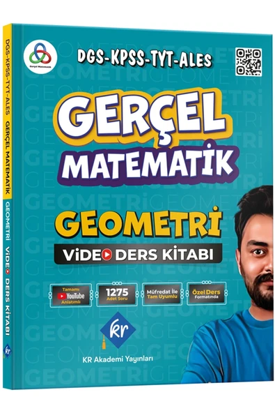 Gerçel Matematik DGS KPSS TYT ALES Geometri Video Ders Kitabı KR Akademi Yayınları ürün görseli 1