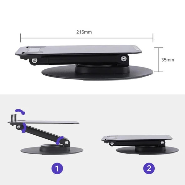 PMR Masa Üstü Metal Tablet Tutucu - 360° Dönebilen Başlık - 7
