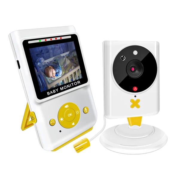 QASUL Akıllı Çocuklar Video Monitörü İki Yönlü Konuşma Sıcaklık İzleme  Bebek Dadı Güvenlik Kamerası