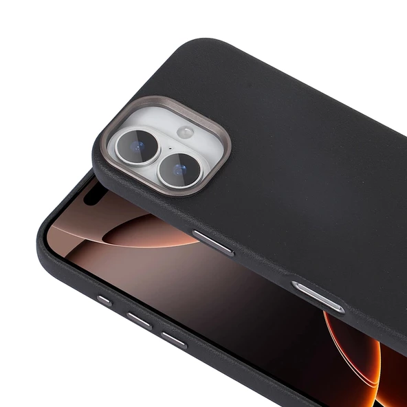 Apple iPhone 16 Kılıf Magsafe Şarj Özellikli PU Deri Redclick Adora Kapak - 5