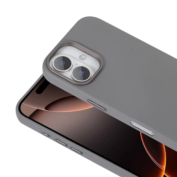Apple iPhone 16 Kılıf Magsafe Şarj Özellikli PU Deri Redclick Adora Kapak - 3