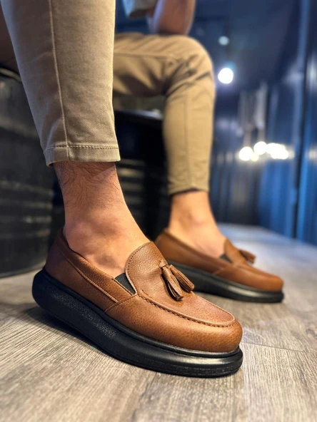 Pabucmarketi Erkek Günlük Spor Klasik Ayakkabı Taba (Siyah Taban) - Resim 3