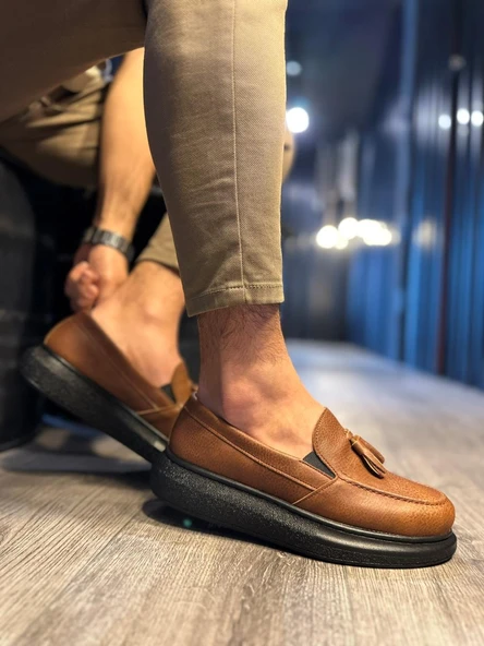 Pabucmarketi Erkek Günlük Spor Klasik Ayakkabı Taba (Siyah Taban) - Resim 2