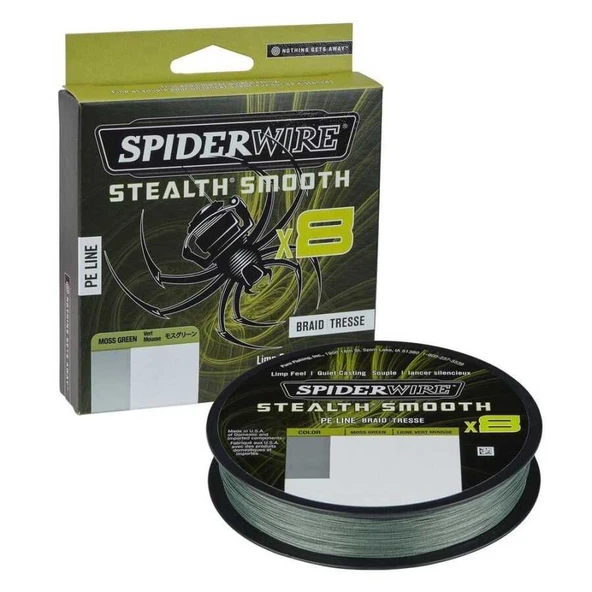 SpiderWire Stealth Smooth x8 Pe Braid 150m Moss Green Örgü İp  0.07mm