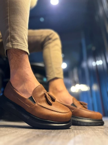 Pabucmarketi Erkek Günlük Spor Klasik Ayakkabı Taba (Siyah Taban) - Resim 4