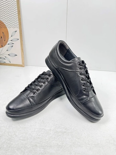 Günlük Erkek İçi Dışı Hakiki Deri Makosen Bağcıklı Kışlık Casual Ayakkabı 153 - 3