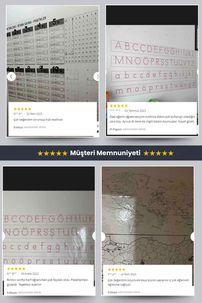 Kedili Kılavuz Çizgili Yazı Tahtası, Yeni Müfredata Uygun, İz Bırakmayan Sihirli Akıllı Kağıt Tahta - Resim 6
