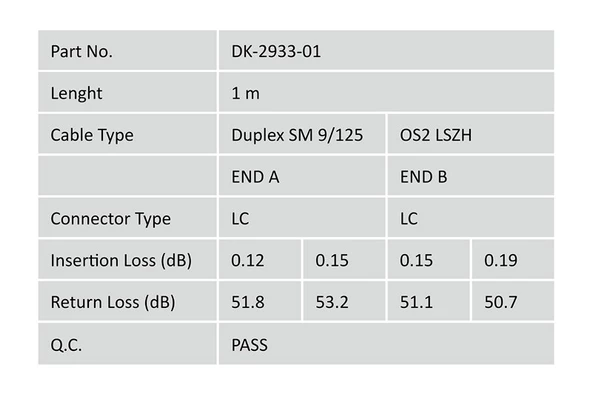 Digitus Fiber Optik Singlemode Sarı (1m) - Resim 3