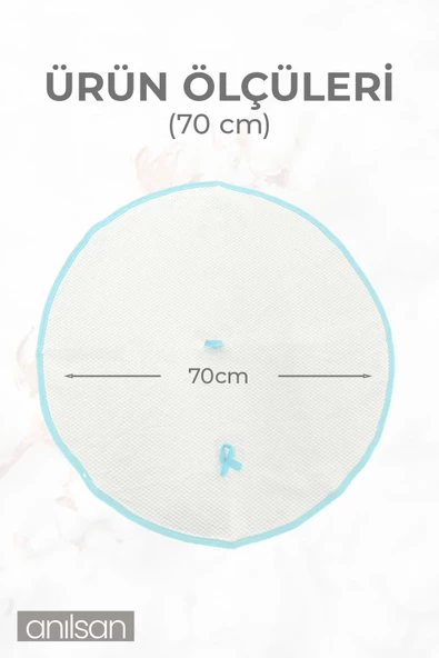 %100 Pamuk Askılı Mutfak Havlusu - 70 cm Çapında Yuvarlak El ve Yüz Havlusu (8 Renk) - 4