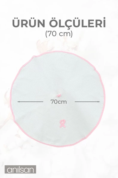 Askılı Mutfak Havlusu - 70 Cm Çapında Yuvarlak El Ve Yüz Havlusu (8 Renk) - 4
