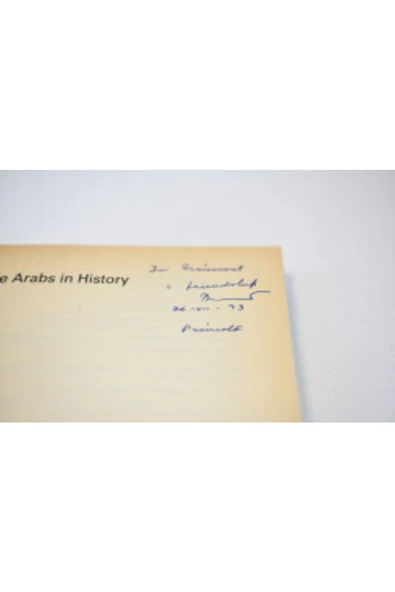 Demirören Yayınları  The Arabs in History- Bernard Lewis (İthaflı, İmzalı) - 3