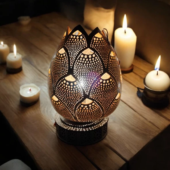 Ananas Desenli Su Kabağı Lamba,dekoratif Abajur - 3