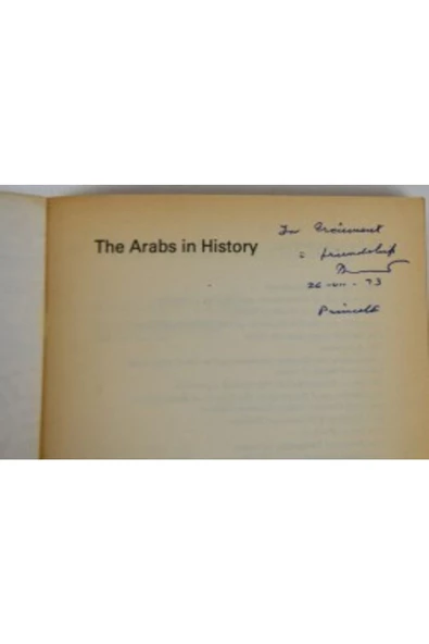 Demirören Yayınları  The Arabs in History- Bernard Lewis (İthaflı, İmzalı) - 2