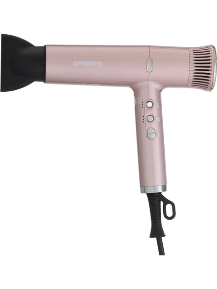 Powertec TR-4444 Süperlux Ionic Fön Makinası Beyaz-Siyah-Rose - 2