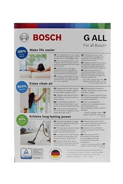 Elektrikli Süpürgeler Için Toz Torbası ( G Tip) 17003048 - Resim 2