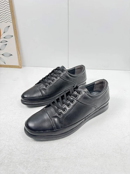 Günlük Erkek İçi Dışı Hakiki Deri Makosen Bağcıklı Kışlık Casual Ayakkabı 153 - 2