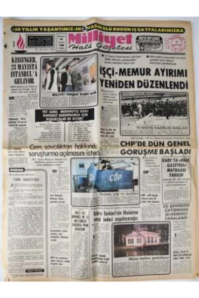 Demirören Yayınları  7 Mayıs 1975 Milliyet Gazetesi