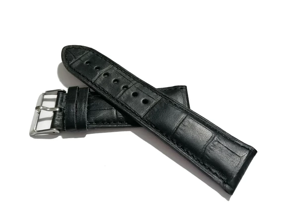 Fado&Her Saate Uygun Yarım Kroko Hakiki Deri Saat Kordonu 24 mm (152)  siyah ürün görseli