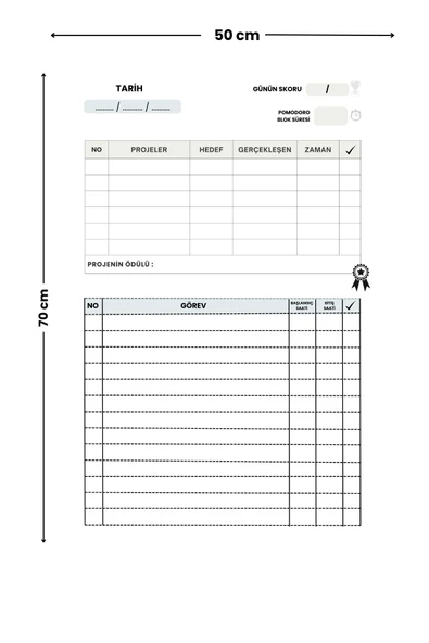 Pomodoro Tekniği Planlayıcı, Sihirli Kağıt, Ders Planlayıcı, İş Planlayıcı, Süresiz Planlayıcı - Resim 3