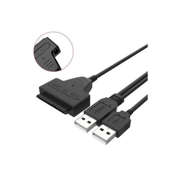 USB 2.0 2.5 3.5 İnç Sata SSD Hdd Hard Disk Dc Güç Çevirici Dönüştürücü Adaptör Kablosu - 4