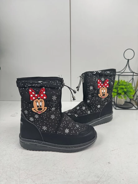 Lepetit Kar Botu Kar Desenli Fermuarlı Kürklü Zincirli Kaymaz Taban 35-45 - 4