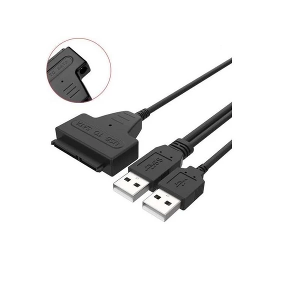 USB 2.0 2.5 3.5 İnç Sata SSD Hdd Hard Disk Dc Güç Çevirici Dönüştürücü Adaptör Kablosu - 5