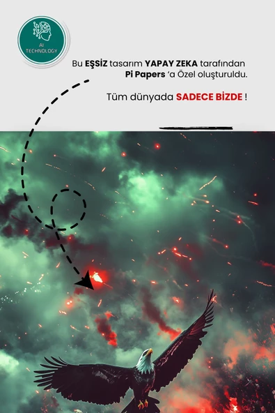 Alevlerin Kartalı, Kartal Posteri, Premium Baskı Poster, Taraftar Posteri, Hediyelik Ürün Önerisi - Resim 6