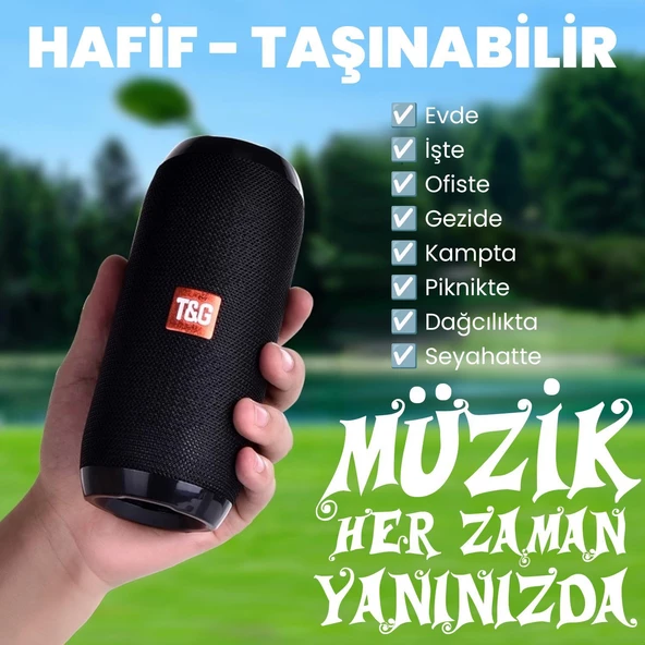 UpWay TG-117 Su Geçirmez FM Radyo Subwoofer Baslı Bluetooth Kablosuz Outdoor Hoparlör - 5