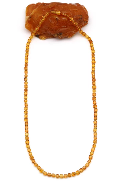 Damla Kehribar Kolye – 58 cm