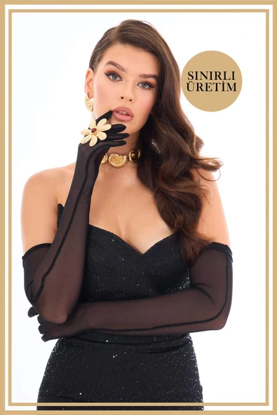 OLIVIA Siyah Mini Elbise - 2