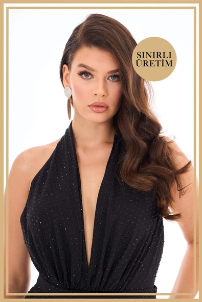 VICTORIA Siyah Mini Elbise - 2