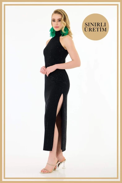 Limited Edition | LILY Siyah Uzun Elbise - 3