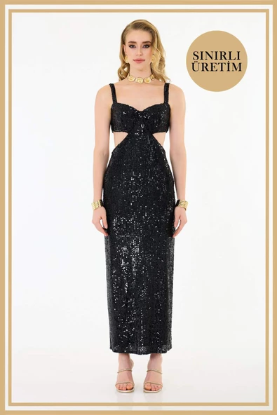 Limited Edition | NİNA Siyah Uzun Elbise