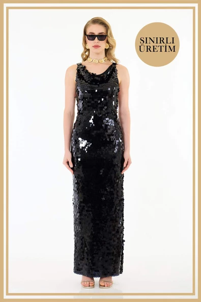 Limited Edition | MİRANDA Siyah Uzun Elbise