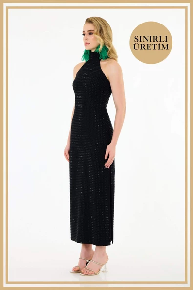 Limited Edition | LILY Siyah Uzun Elbise - 4