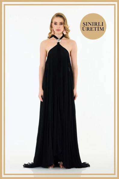 Limited Edition | MYKONOS Siyah Uzun Elbise