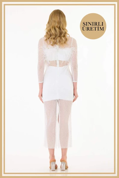 Limited Edition | TALİA Beyaz Mini Elbise - Resim 5