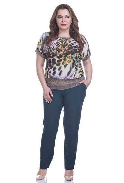 Beli Lastikli Krep Pantolon - 1