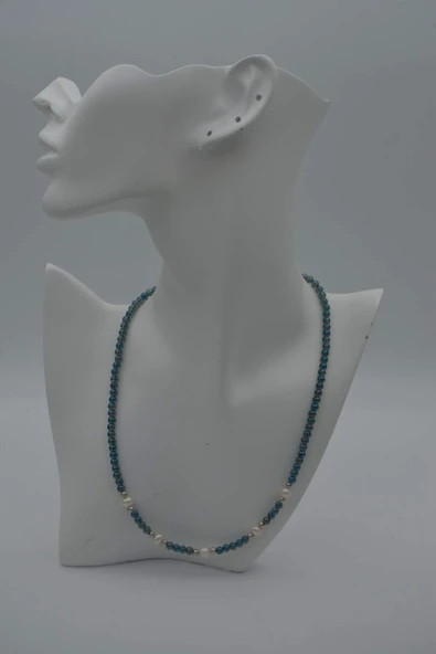 STONEAGE Kristal ve Gerçek İncili Bayan Kolye Doğal Taş - 9