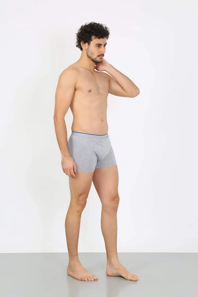 Akbeniz Erkek Büyük Beden Pamuklu Likralı Boxer Gri 40134 - 4