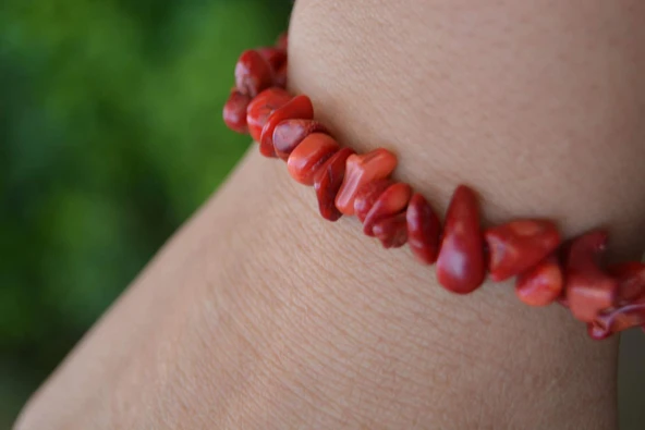STONEAGE JEWELLERY Kırmızı Mercan Kadın Bileklik - 3