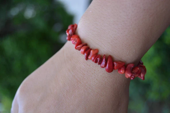 STONEAGE JEWELLERY Kırmızı Mercan Kadın Bileklik - 2