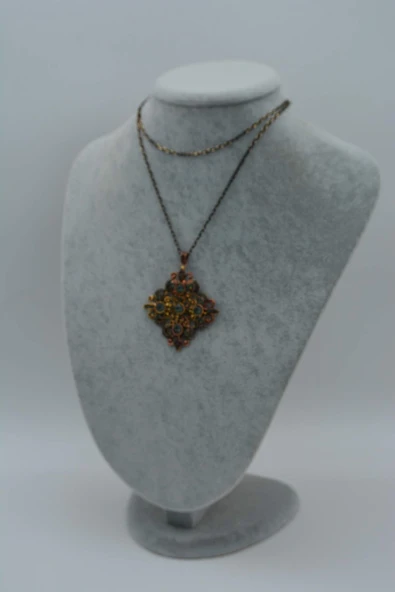 STONEAGE Kolye Antrasit Bronz Madalyon - 5