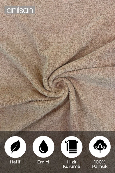 2'Lİ  El ve Yüz Havlusu Seti - 50x80 - 30x50 Cm, %100 Pamuk, Spa Ve Otel Havlusu - 3